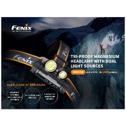 FRONTAL FENIX HM65R 1400LM RECARGABLE,  2